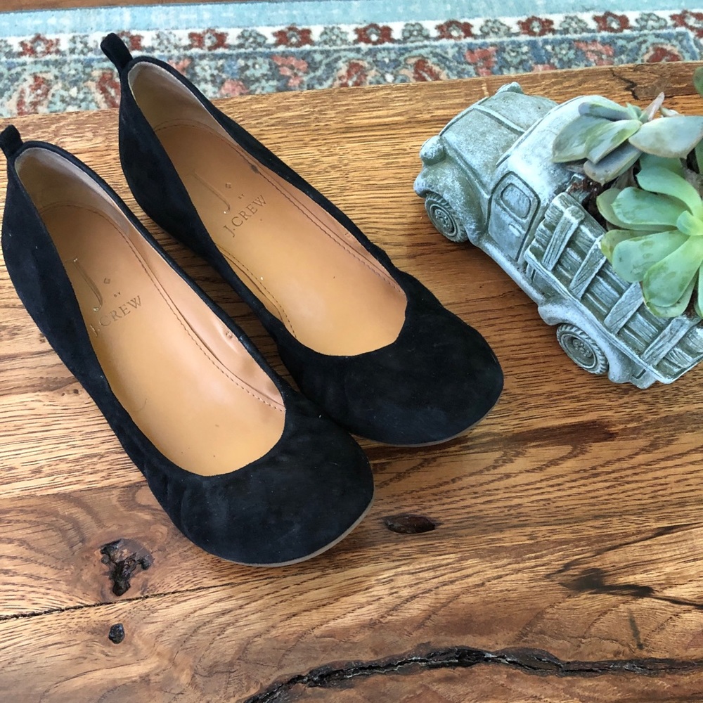 3/$20 or 2/$15 Black suede j.crew flats